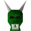 Green halloween mask