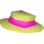Pink boater