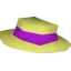 Purple boater