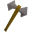 Steel battleaxe