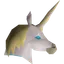 White unicorn mask