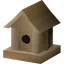 Oak bird house