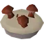 Uncooked mushroom pie