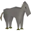 Grey toy horsey