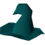 Teal hat