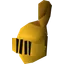 Gilded full helm