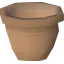 Unfired plant pot