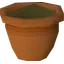 Filled plant pot