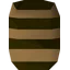 Stripy pirate shirt (brown)